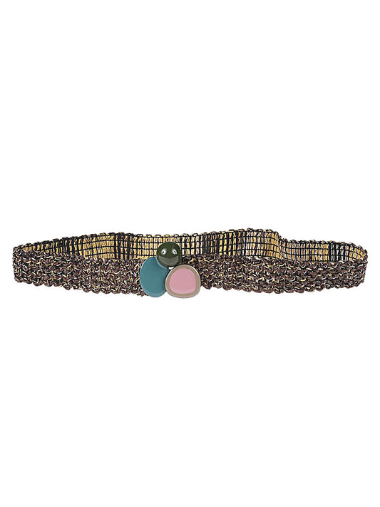 Exquisite J Raffia belt