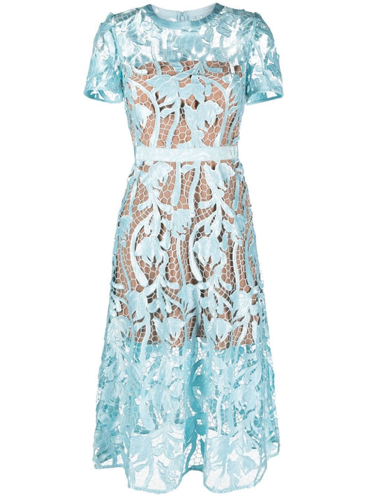 Self-Portrait Flared midi dress
