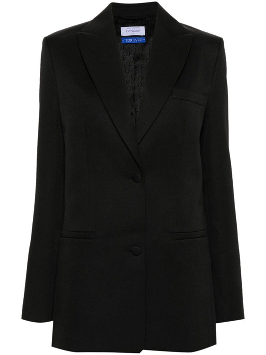 Off White single-breasted virgin-wool blazer