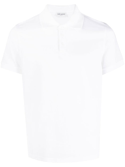 Saint Laurent Monogram Cotton Piqué Polo Shirt