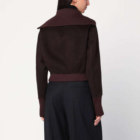 Victoria Beckham Brown zip-up cardigan