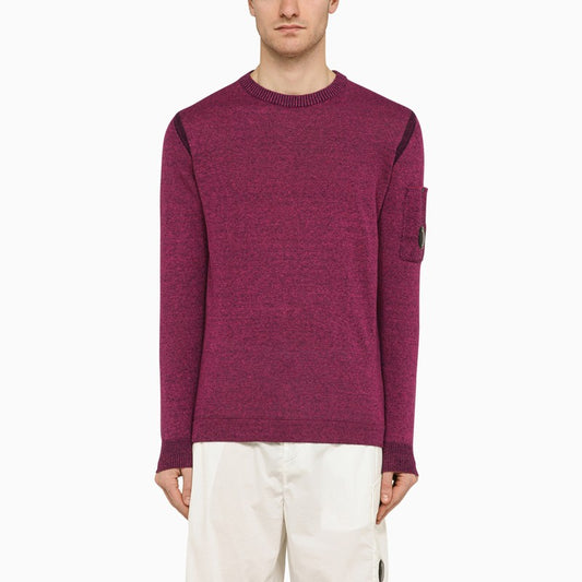 C.P. Company Red linen-blend crew-neck sweater