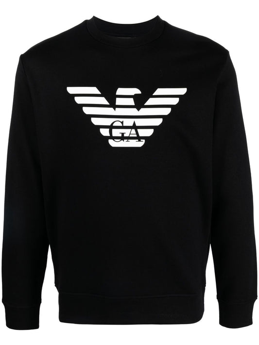 Emporio Armani Modal-blend sweatshirt with logo print