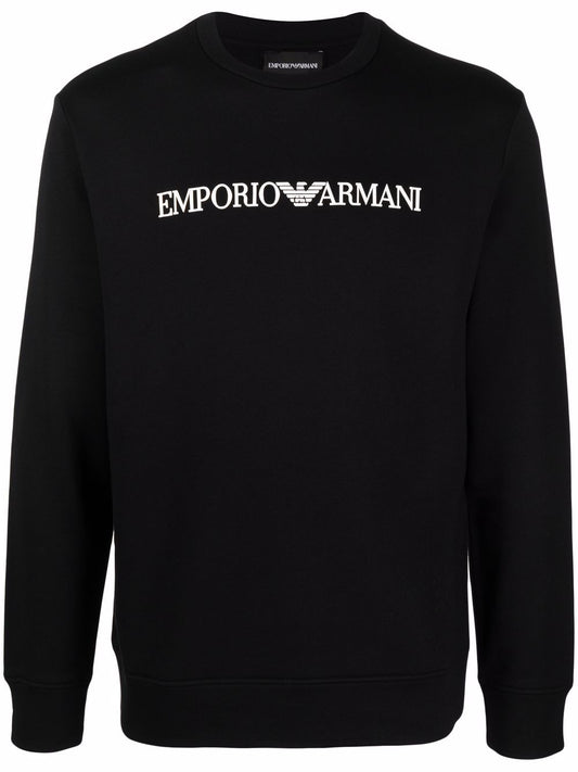 Emporio Armani Modal-blend sweatshirt with logo print
