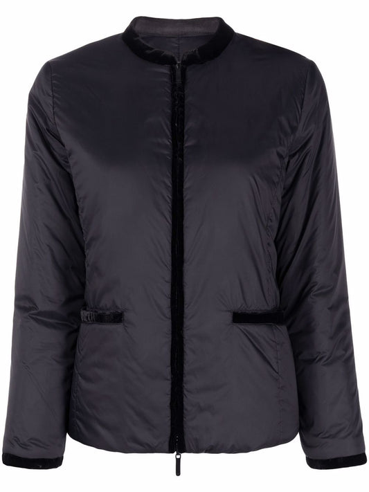 Emporio Armani Nylon reversible guru-collared jacket
