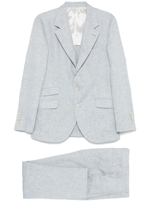 Brunello Cucinelli single-breasted linen suit