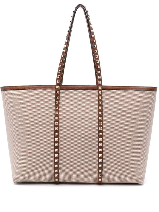 Valentino Garavani Rockstud canvas medium tote bag