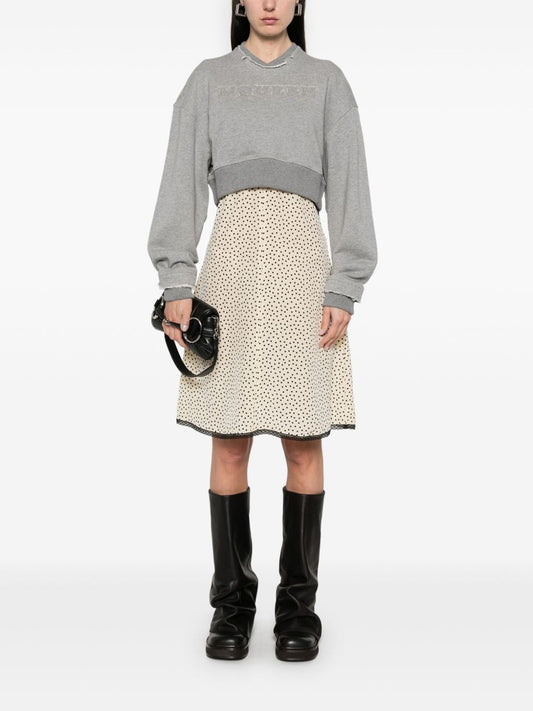 Alexander McQueen Crop sweatshirt with logo