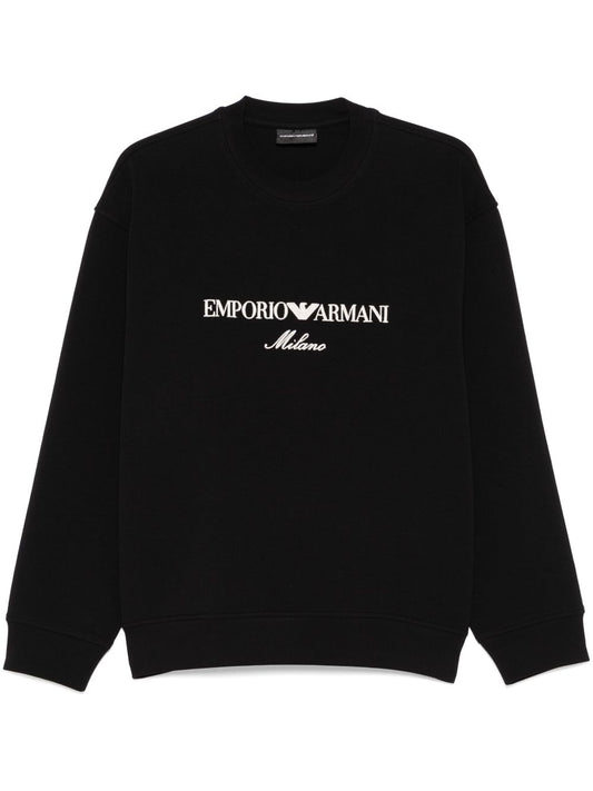 Emporio Armani ASV Double-jersey sweatshirt with logo embroidery