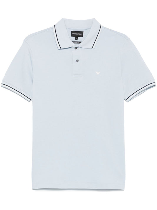 Emporio Armani logo print cotton polo