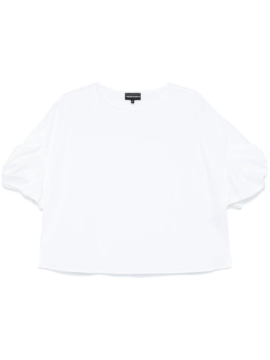 Emporio Armani twist-detailed blouse