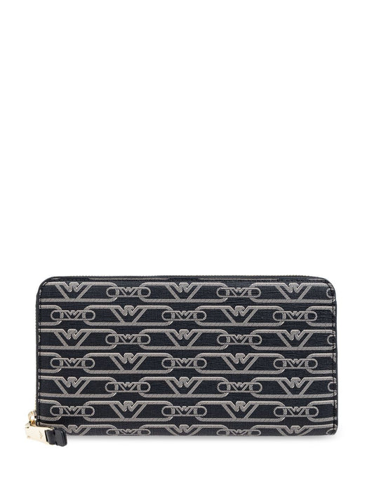 Emporio Armani Allover logo continental wallet