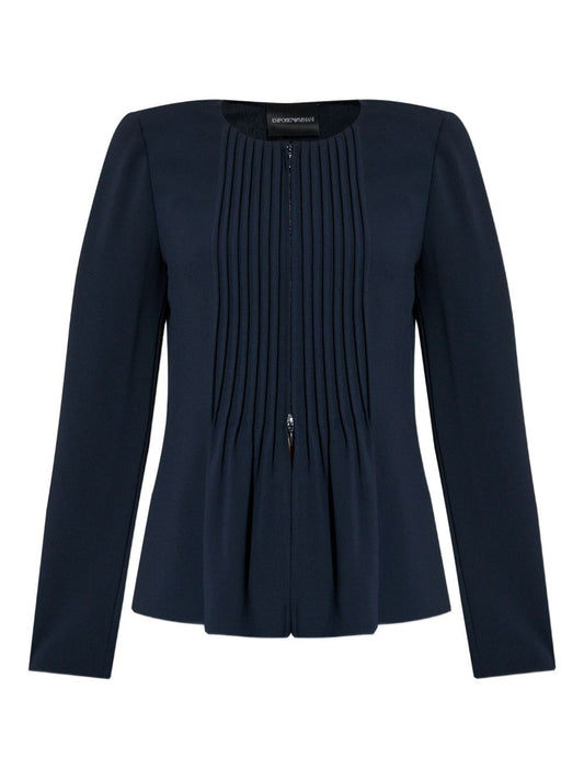 Emporio Armani Jacket in fluid woven fabric with pleats