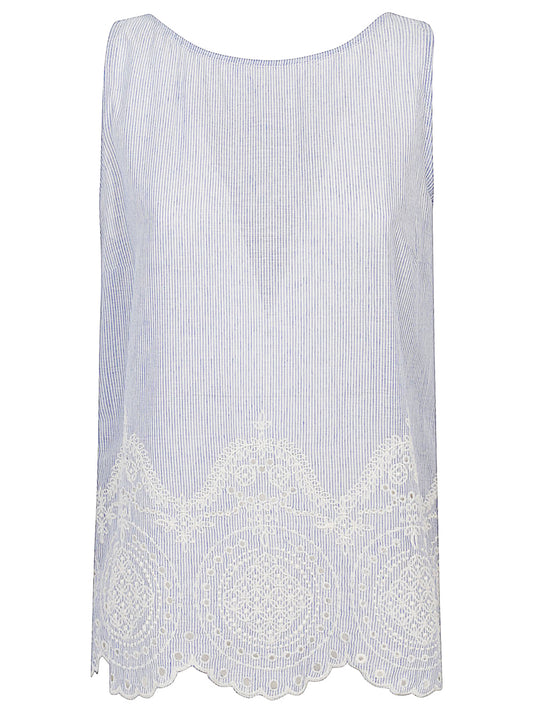 Front Street Top Clear Blue