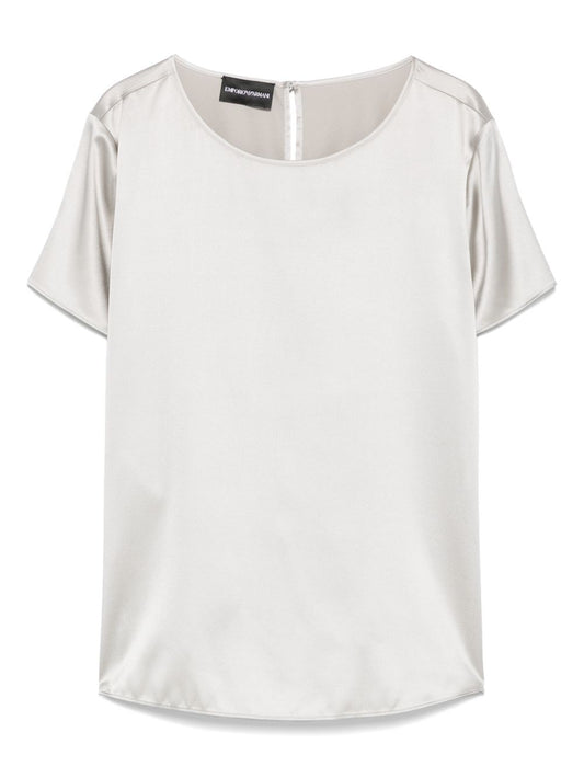 Emporio Armani crewneck silk top