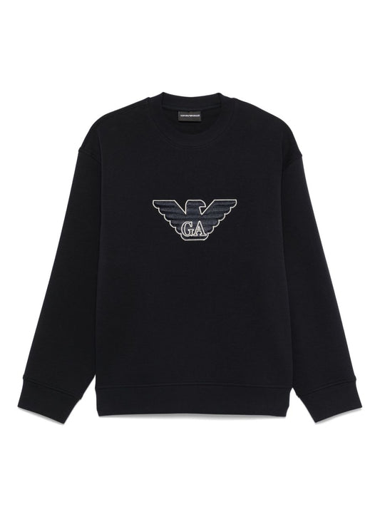 Emporio Armani logo patch sweatshirt