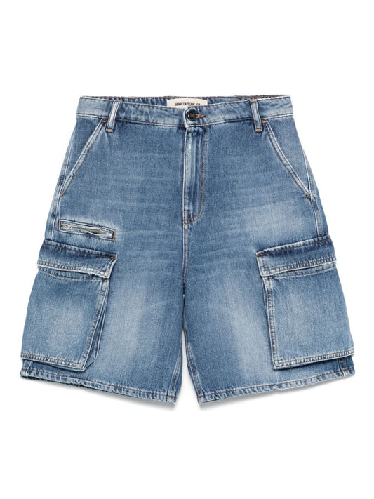 Semicouture Shorts Clear Blue