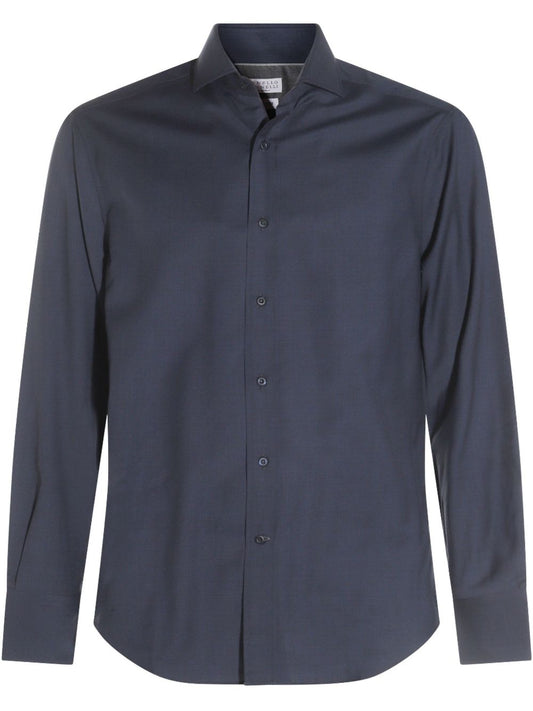 Brunello Cucinelli Shirts Blue