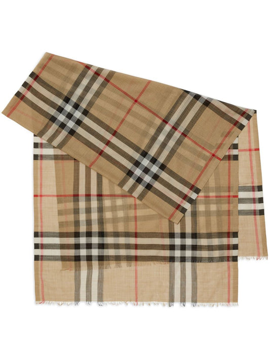 Burberry Check wool and silk scarf