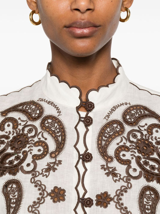 Zimmermann Ascension Embroidered Shirt