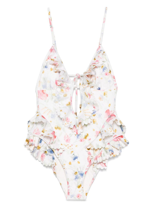 Zimmermann Lucky one-piece swimsuit with ruffles