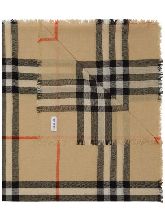 Burberry Check wool scarf