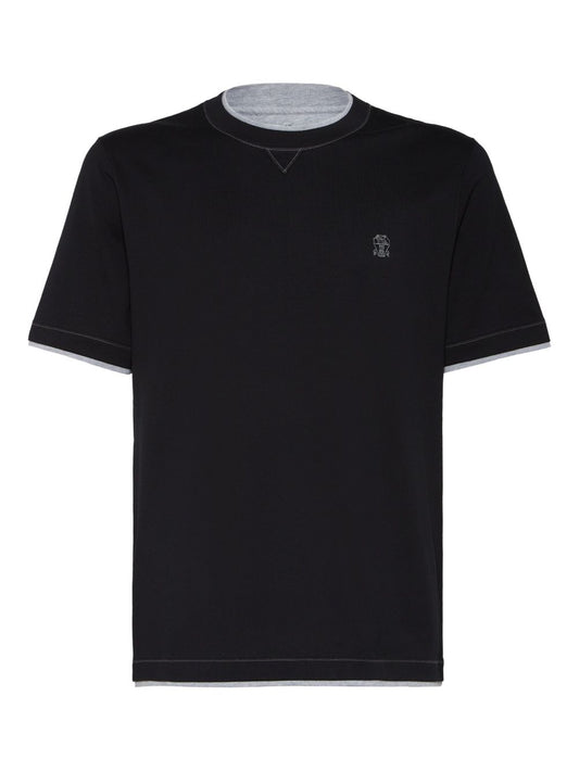 Brunello Cucinelli Contrast-stitching T-shirt