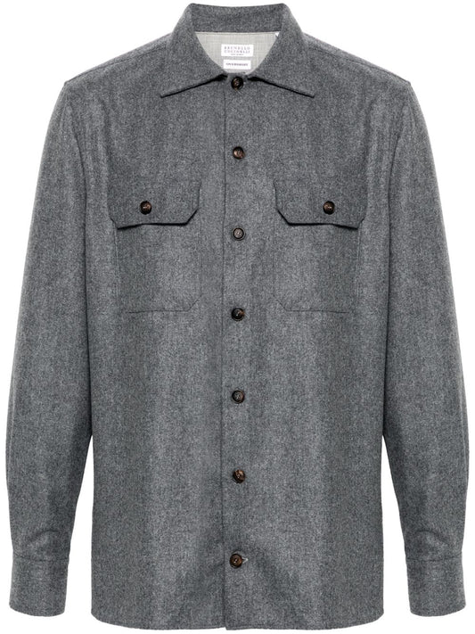 Brunello Cucinelli Shirts Grey
