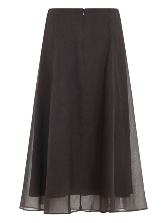 Brunello Cucinelli Sheer A-line skirt