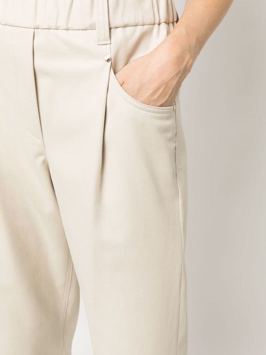 Brunello Cucinelli Elasticated straight-leg trousers