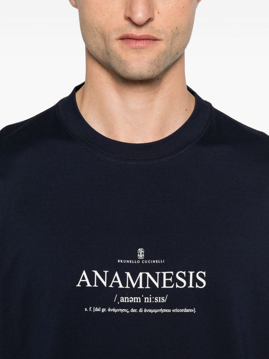 Brunello Cucinelli Cotton jersey crew-neck T-shirt with print