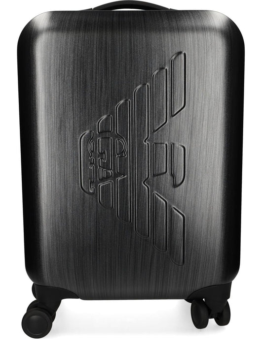 Emporio Armani ABS carry-on bag with oversized embossed eagle