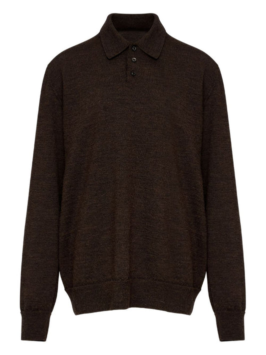Maison Margiela Elbow-patch wool polo shirt