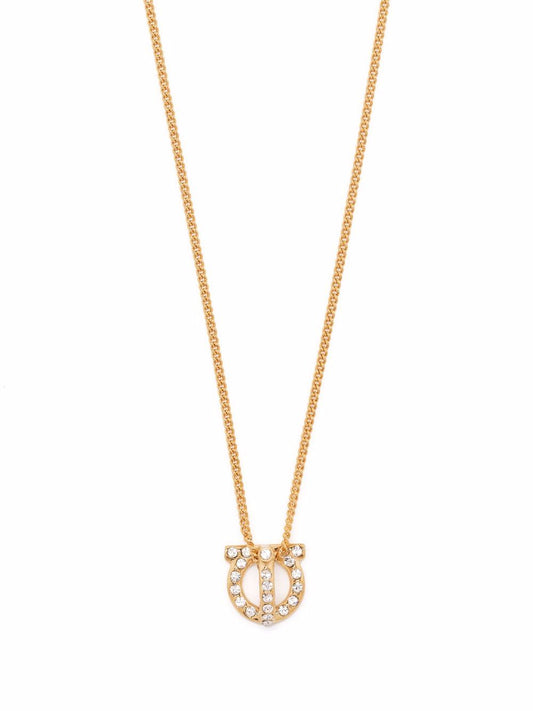 Ferragamo Gancini necklace with strass