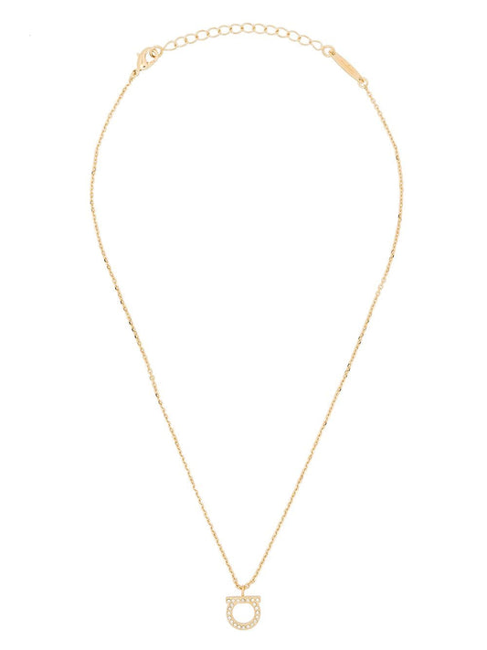 Ferragamo Gancini crystals necklace