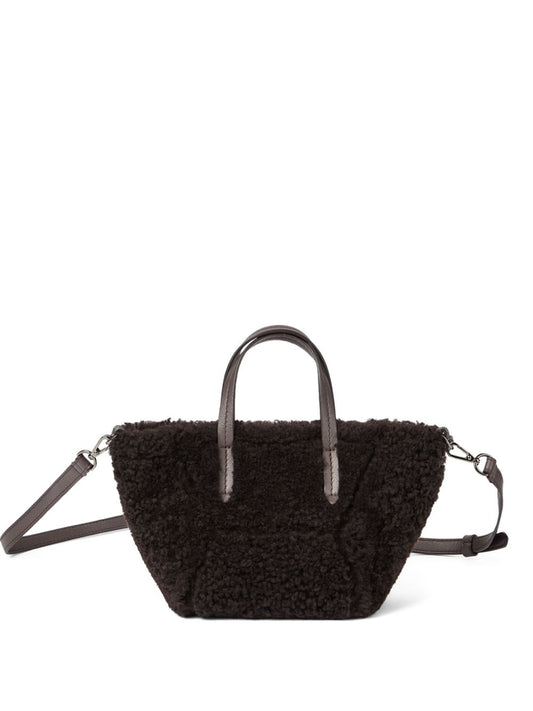 Brunello Cucinelli BC Duo mini bag in curly shearling with monili