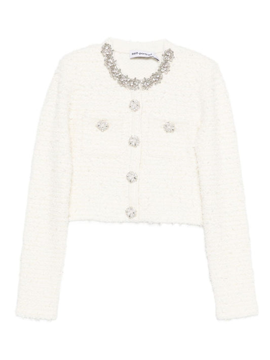 Self-Portrait Embellished-buttons cardigan