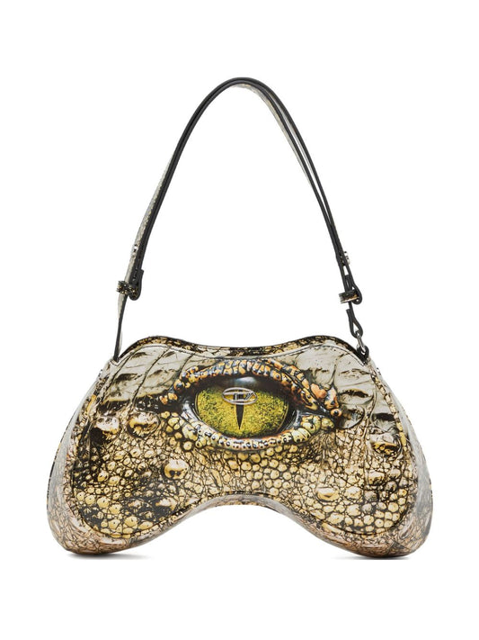 Diesel Play-Glossy shoulder bag with print