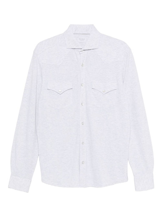 Brunello Cucinelli Shirts Light Grey