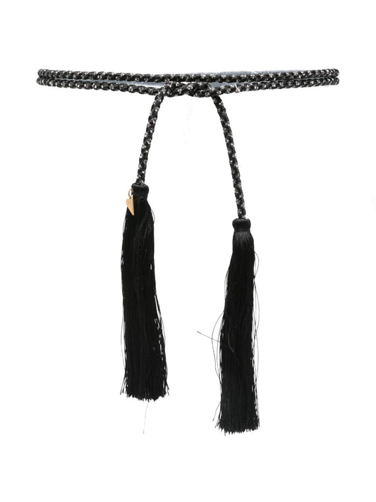 Forte Forte Braided crystal-embellished belt