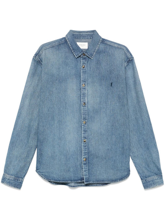 Saint Laurent Shirts Clear Blue