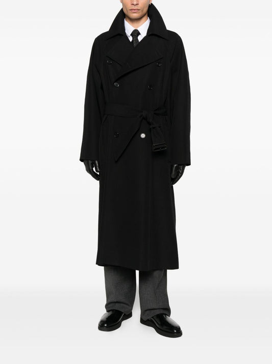 Saint Laurent Button-fastening belted jacket
