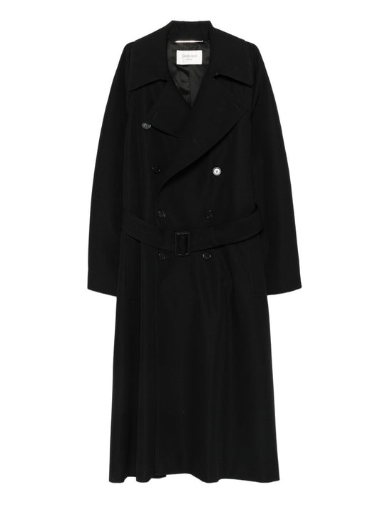 Saint Laurent Button-fastening belted jacket