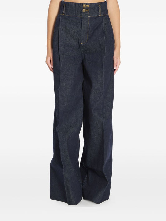 Zimmermann Hypnotic high-waist pleated wide jeans