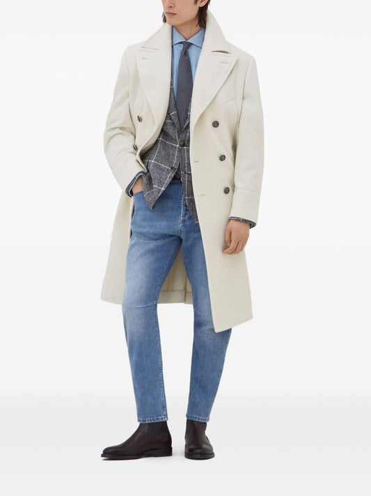 Brunello Cucinelli Alpaca and wool overcheck Prince of Wales deconstructed Cavallo blazer