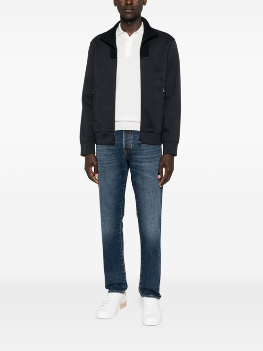 Emporio Armani Zip-front panelled jacket
