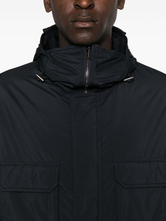 Emporio Armani Hooded multi-pocket coat