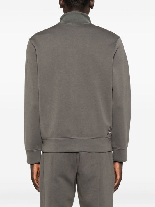 Emporio Armani Zip-front panelled sweater