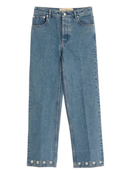 Valentino Cabochon-detail jeans
