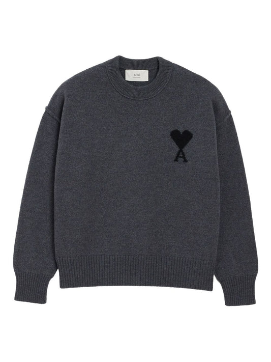 Ami Paris Sweaters Grey